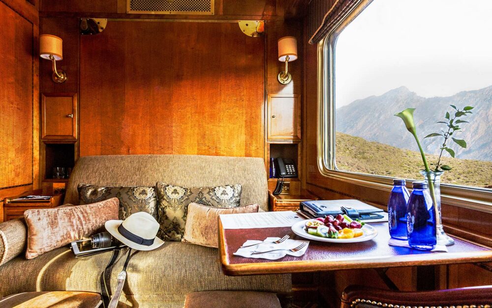 Hình ảnh một khoang hành khách trên tàu Blue Train của Nam Phi